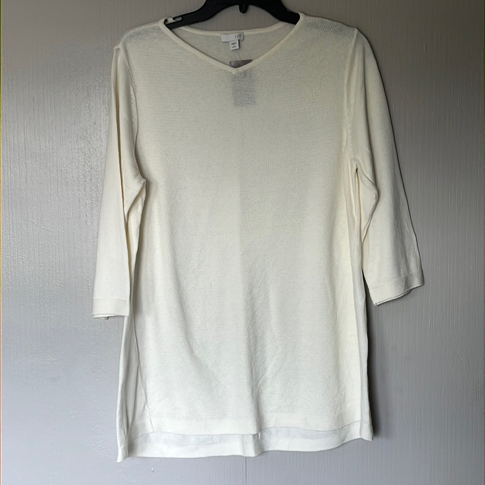 J.Jill cream lightweight sweater